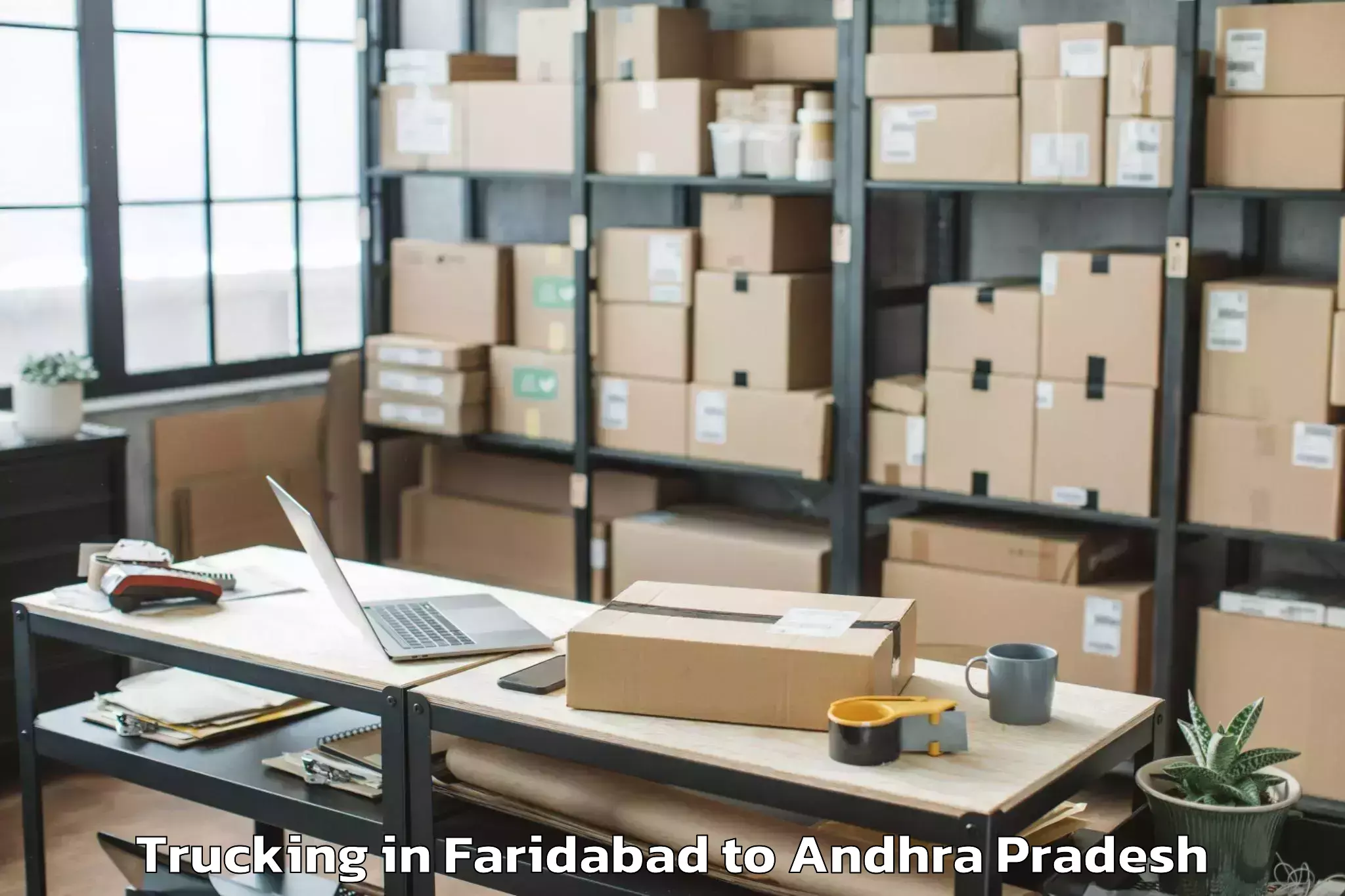 Faridabad to Kollipara Trucking Booking